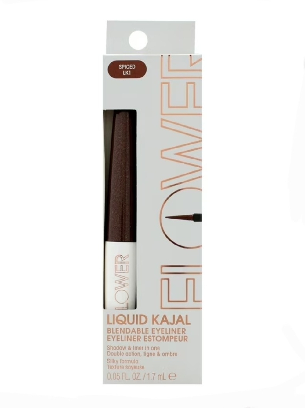 Liquid Kajal Blendable Eyeliner - Spiced (Brown LK1) by Flower Beauty 0.05fl Oz